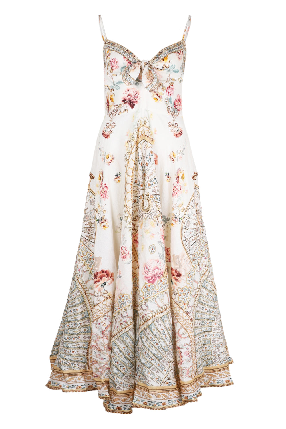 Load image into Gallery viewer, Long Dress with Tie Front Ottoman Dynasty
