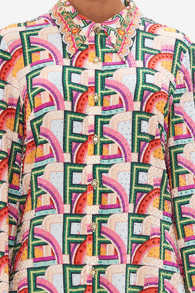 Long Sleeve Tunic Dress An Italian Welcome - Dress