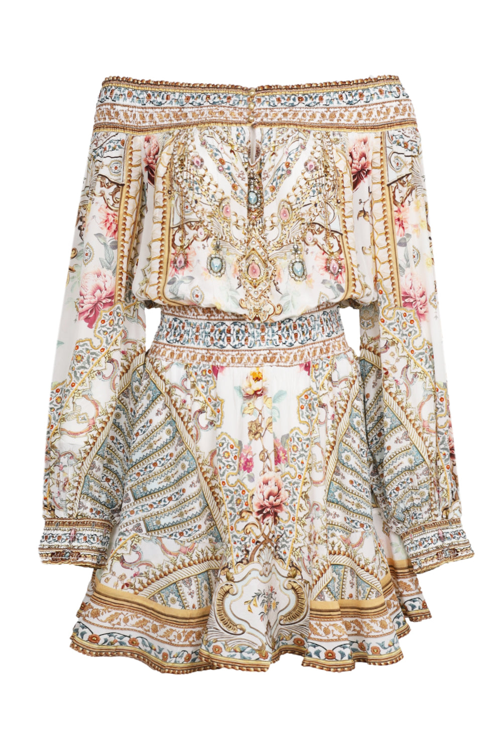 Load image into Gallery viewer, Off Shoulder Short Dress Ottoman Dynasty
