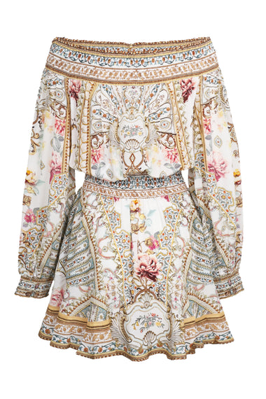 Off Shoulder Short Dress Ottoman Dynasty