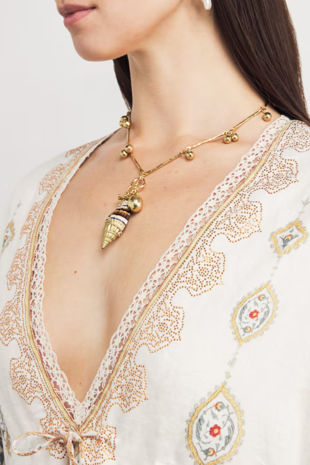 Load image into Gallery viewer, Short V Neck Embroidered Dress Ottoman Dynasty
