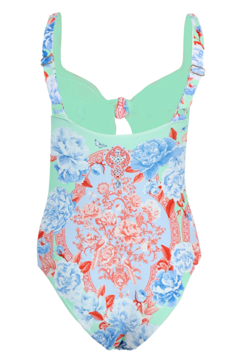 Load image into Gallery viewer, Sweetheart Neck One Piece with Tie Front Topkapi Pop
