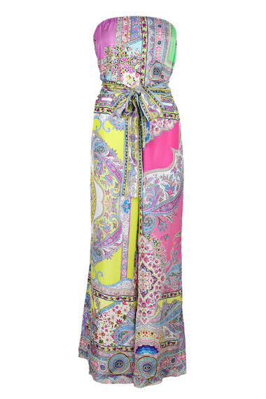 Tie Waist Strapless Jumpsuit Magic Carpet Ride