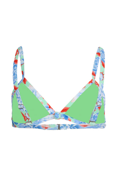 Tri Bikini Top with Knot Front Topkapi Pop