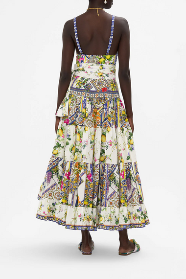 Wrap Skirt with Gathered Panels Caterina Spritz - Skirt