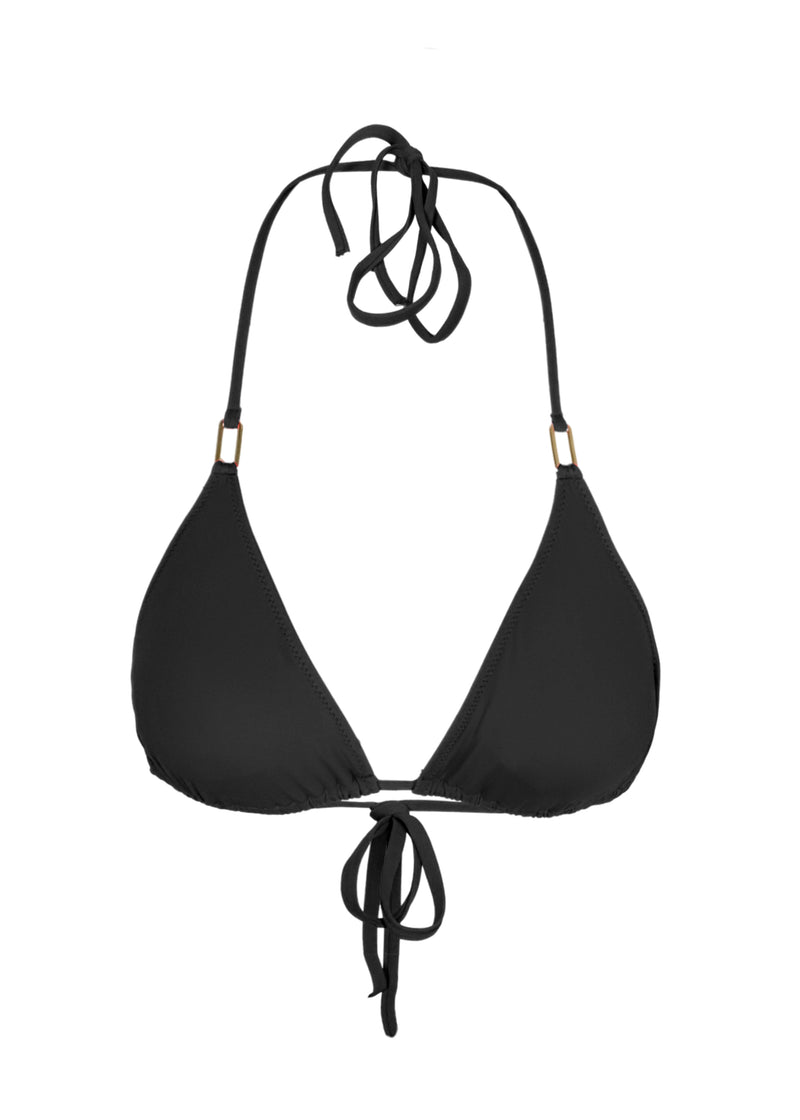 Cancun Triangle Bikini Top Black