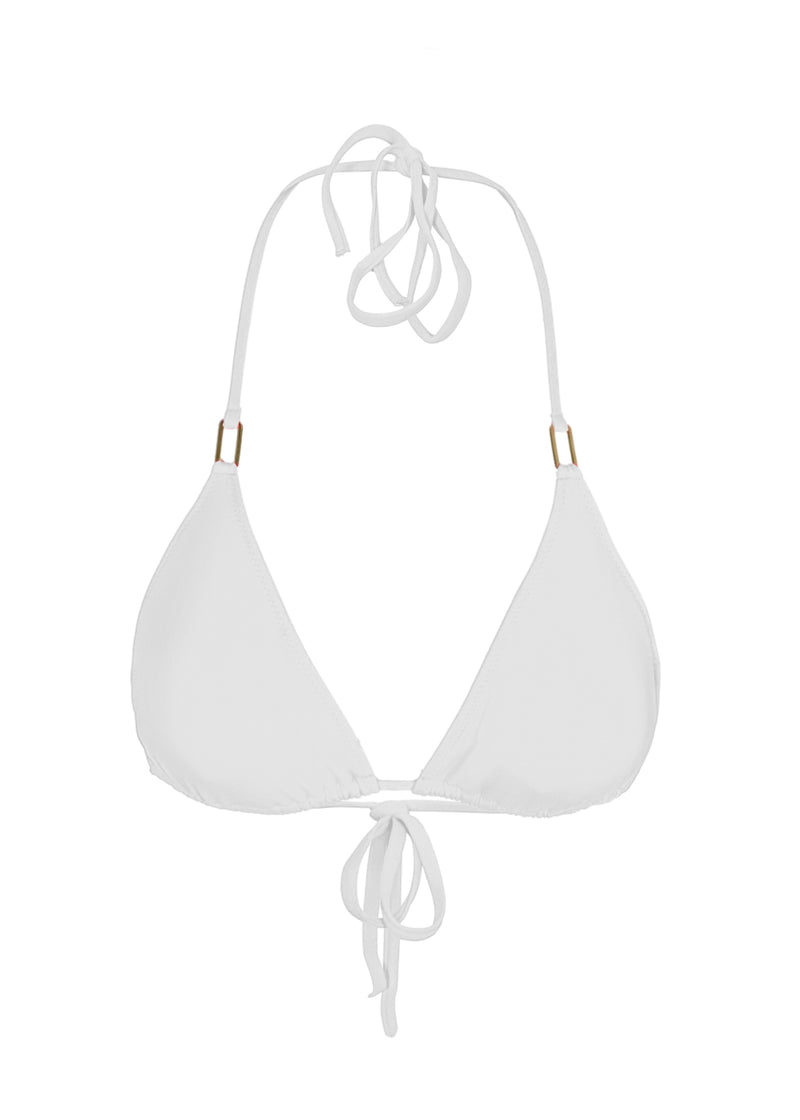 Cancun Triangle Bikini Top White