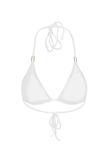 Cancun Triangle Bikini Top White - Bikini Top