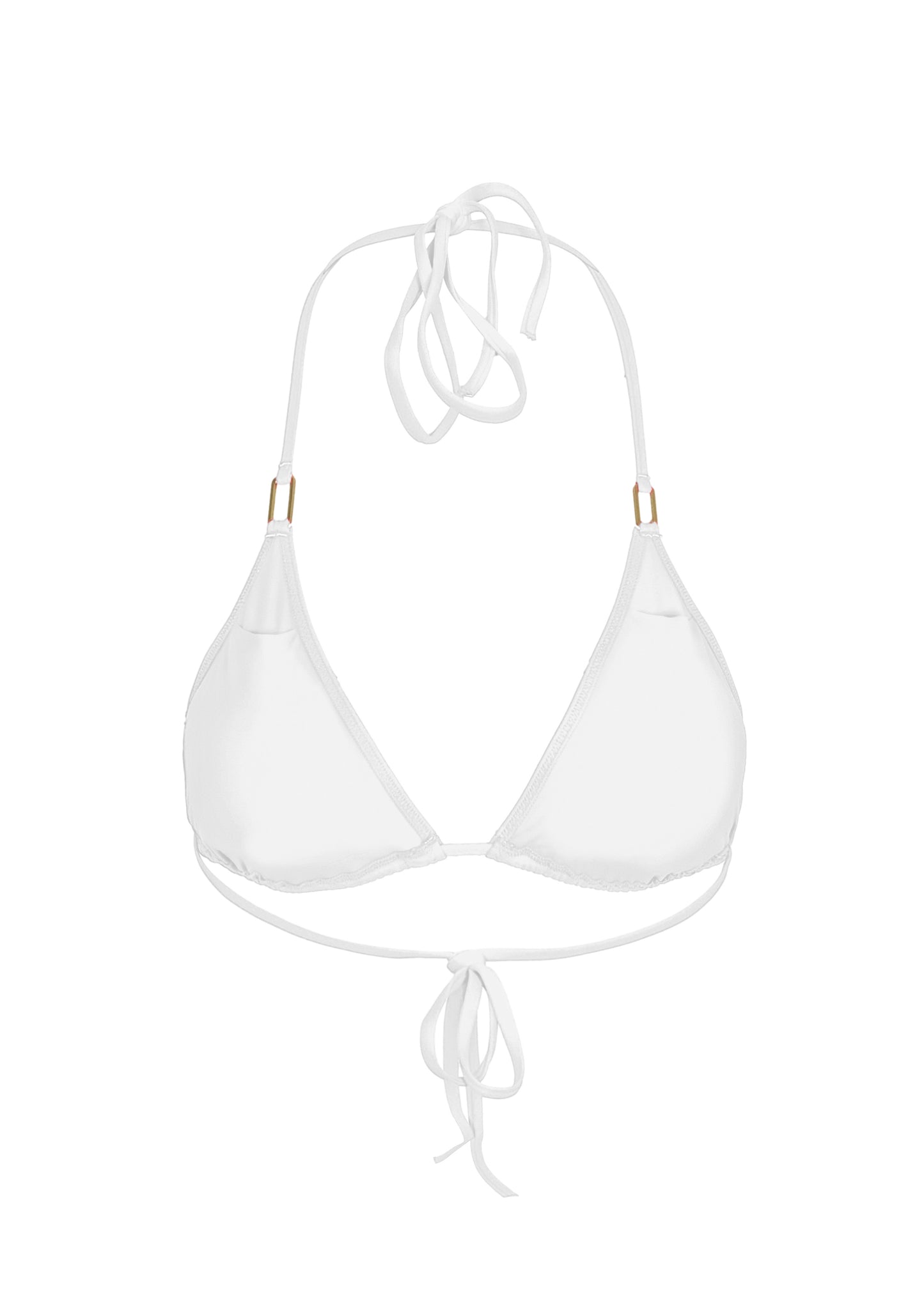 Load image into Gallery viewer, Cancun Triangle Bikini Top White - Bikini Top
