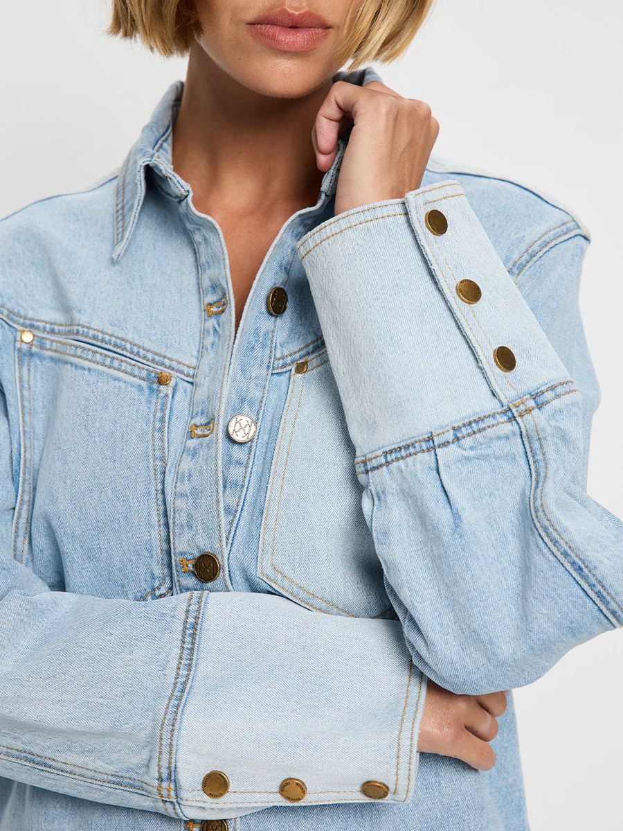 Load image into Gallery viewer, Carla Denim Mini Dress - Dress

