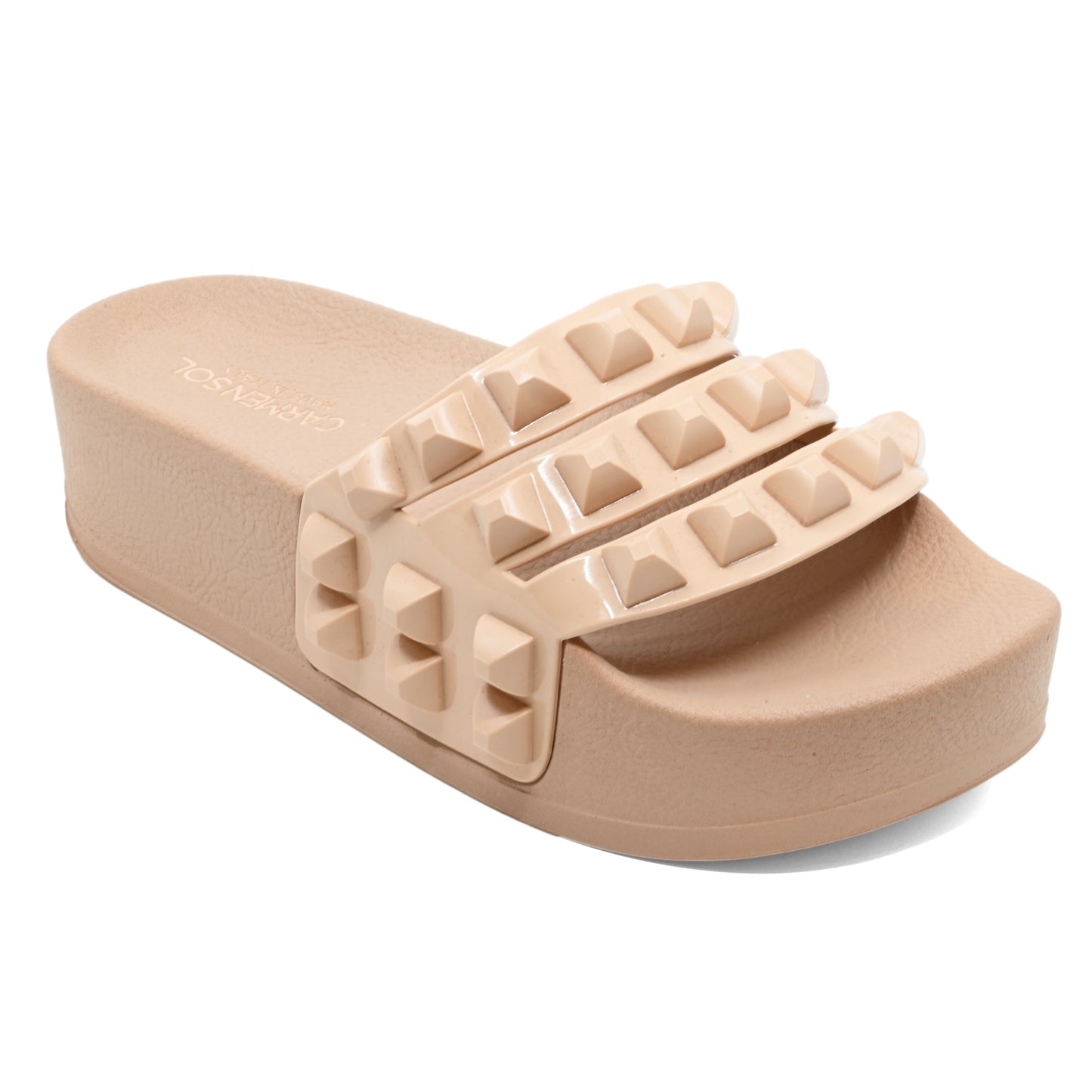 Load image into Gallery viewer, Carmen Platform Slides Blush - Shoes
