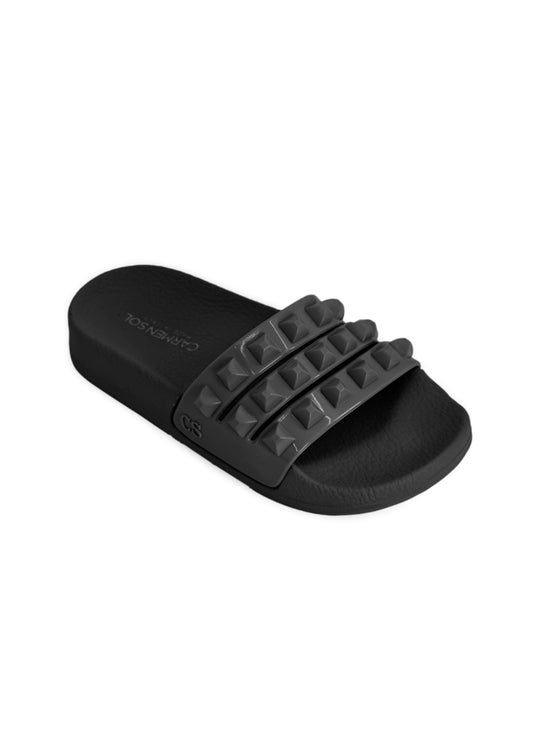 Mini Carmen Kids Slides Black/Black - Shoes