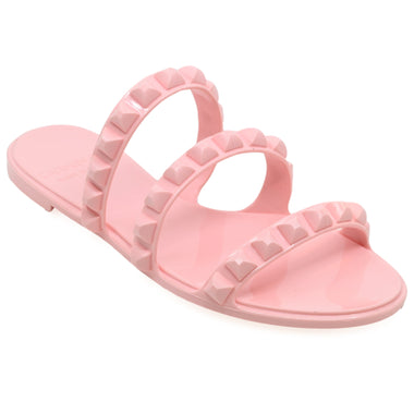 Maria 3 Strap Flat Sandal Baby Pink - Shoes