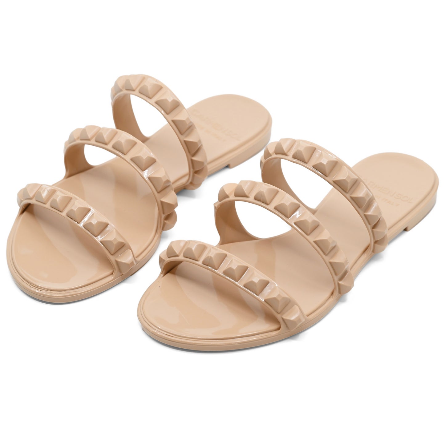 Maria 3 Strap Flat Sandal Blush - Shoes