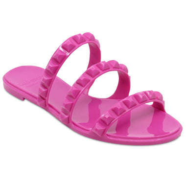 Maria 3 Strap Flat Sandal Fuchsia - Shoes