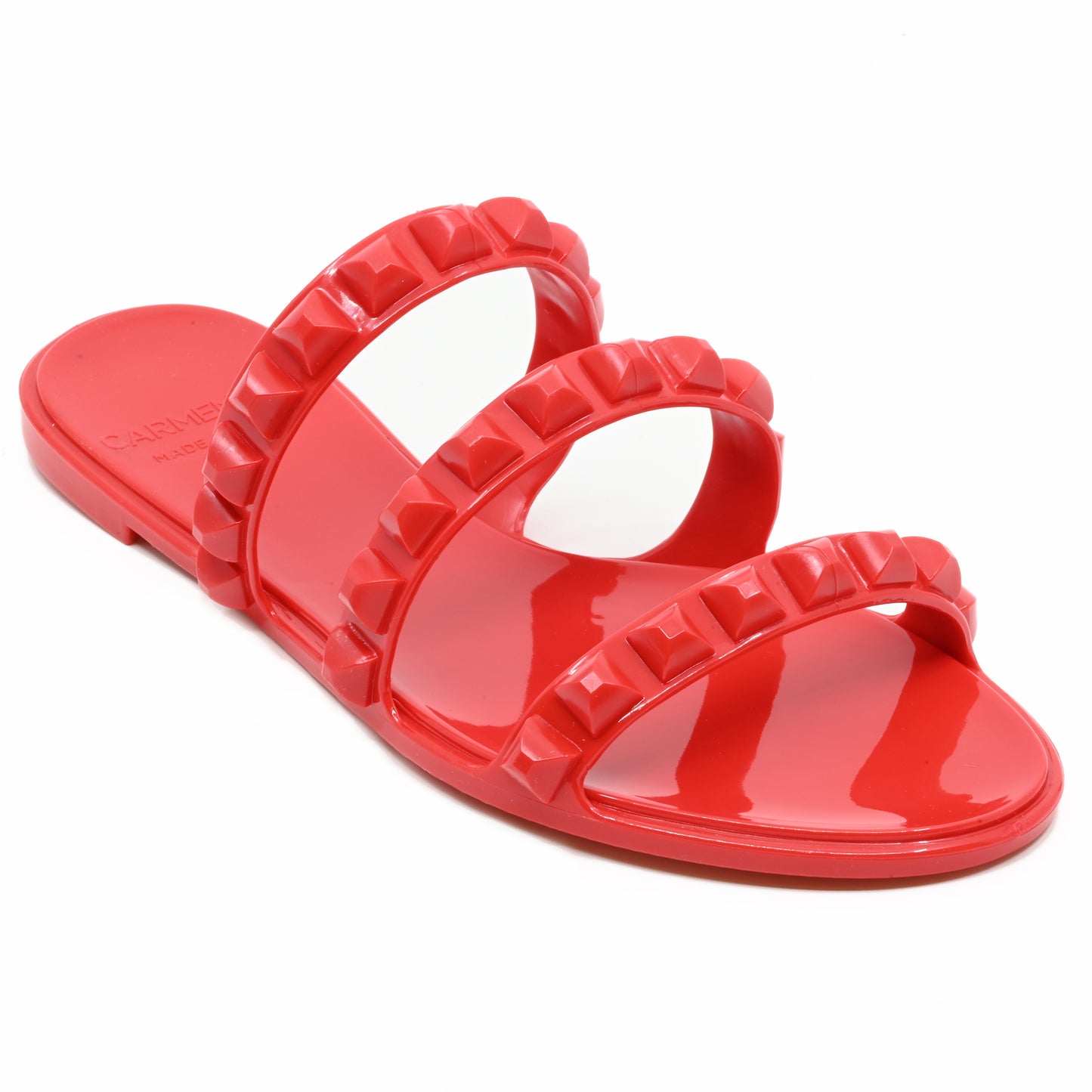 Load image into Gallery viewer, Maria 3 Strap Flat Sandal Red - Shoes
