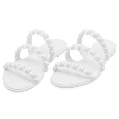 Maria 3 Strap Flat Sandal White - Shoes