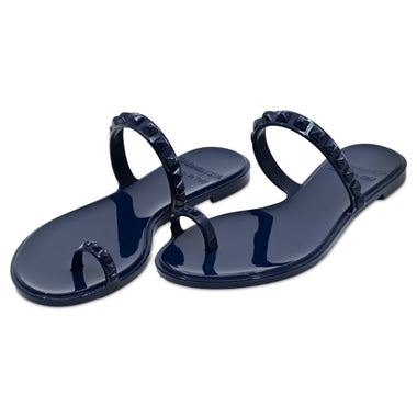 Maria Flat Sandal Navy Blue - Shoes