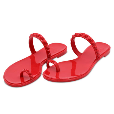 Maria Flat Sandal Red - Shoes