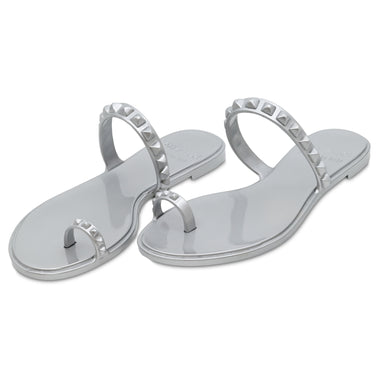 Maria Flat Sandal Silver- Metallic Jelly - Shoes
