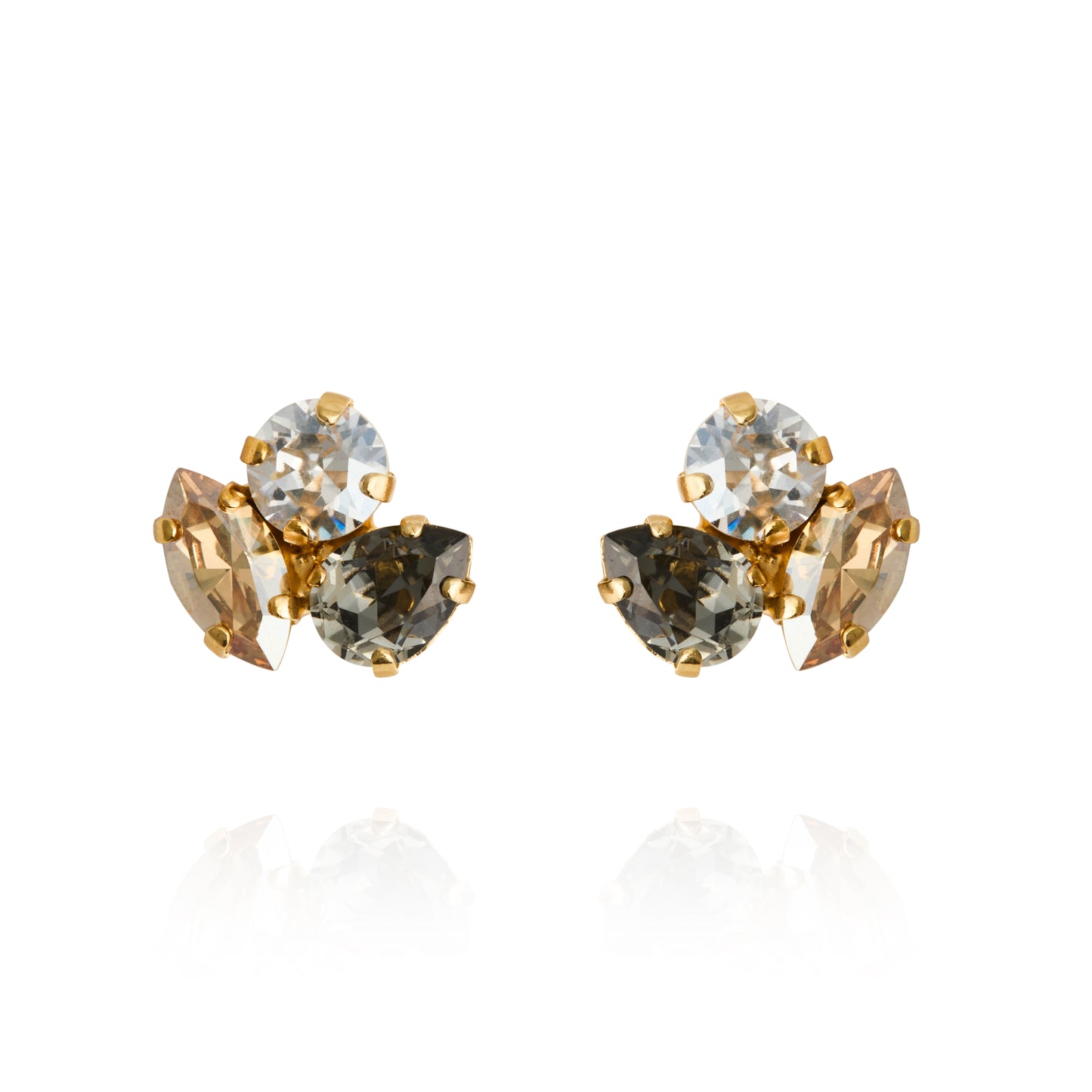 Load image into Gallery viewer, Ana Earrings Black Golden Combo
