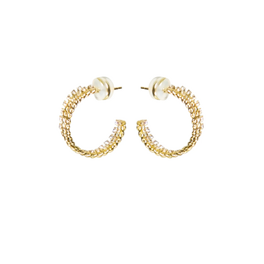 Kaia Loop Earrings Vintage Rose - Earrings