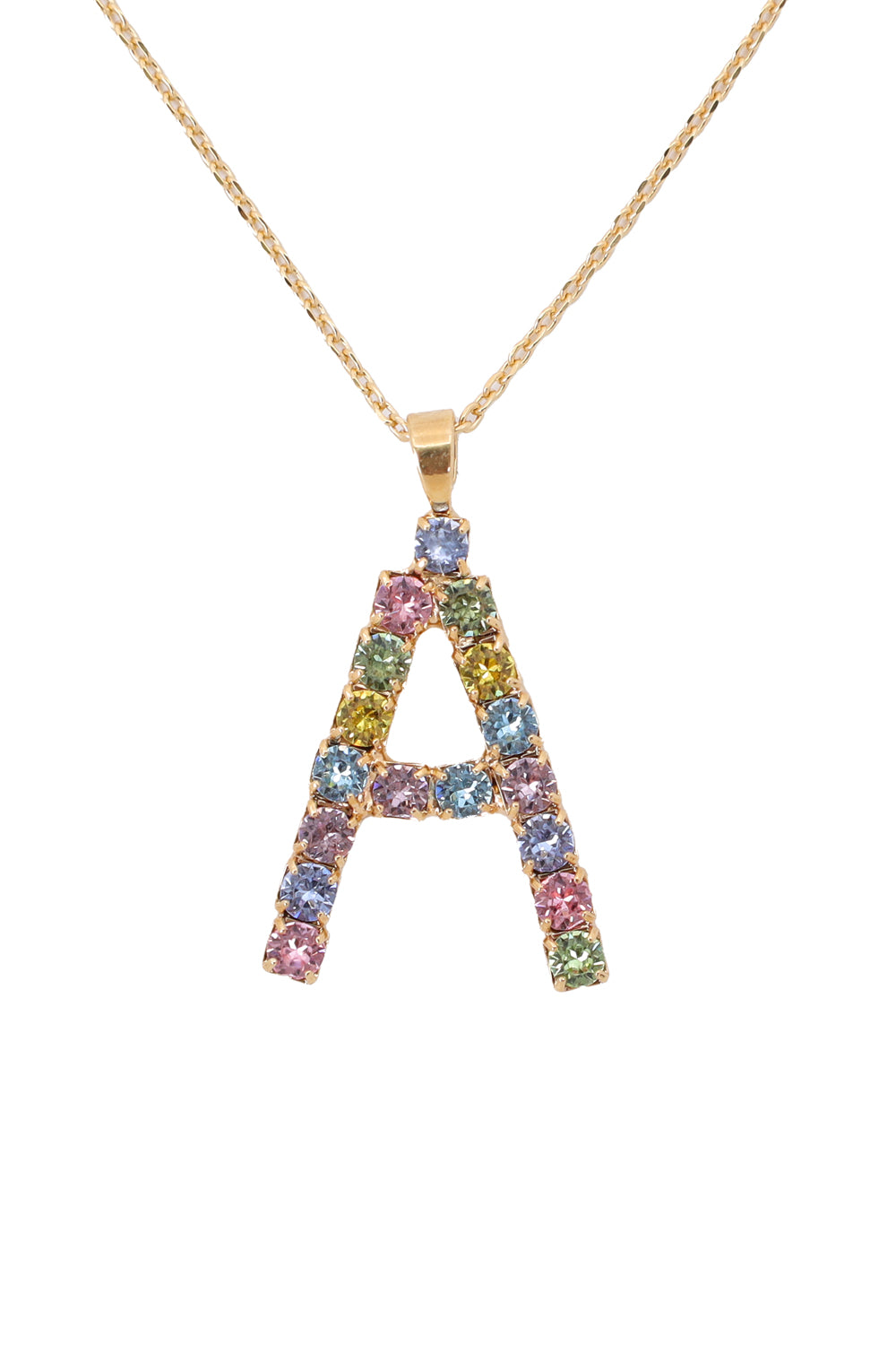 Load image into Gallery viewer, Letter Necklace Rainbow A
