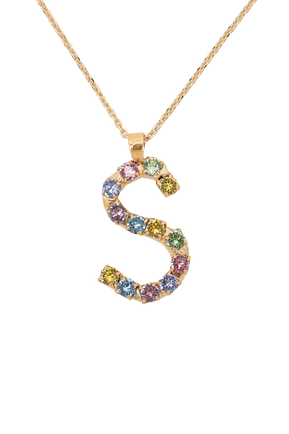 Load image into Gallery viewer, Letter Necklace Rainbow S
