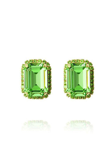 Lydia Cocktail Stud Earrings Peridot - ONE SIZE - Earrings