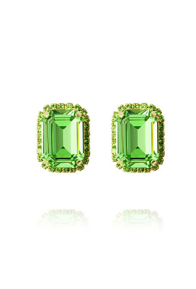 Load image into Gallery viewer, Lydia Cocktail Stud Earrings Peridot - ONE SIZE - Earrings
