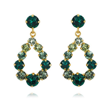 Mini Delia Earrings Emerald - Earrings