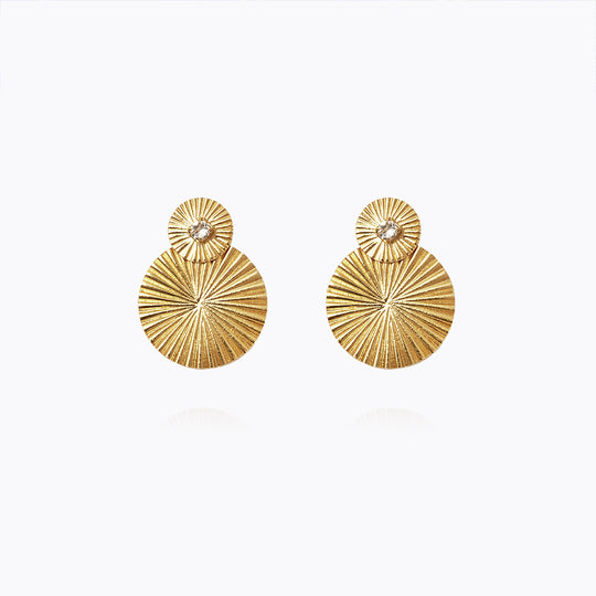 Mini Odessa Earrings Gold Crystal