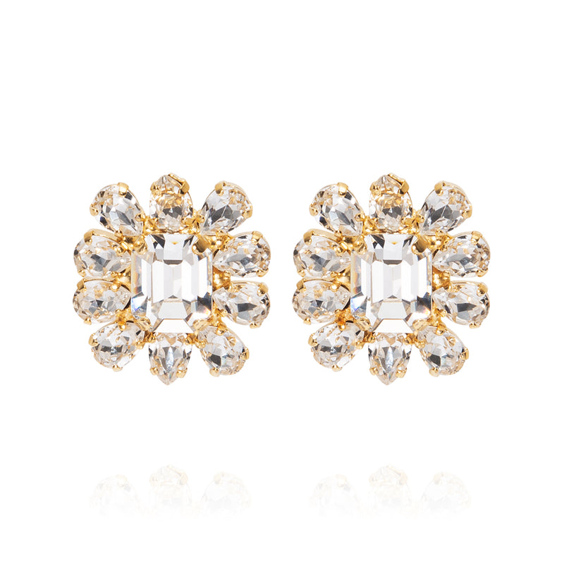 Peony Earrings Crystal