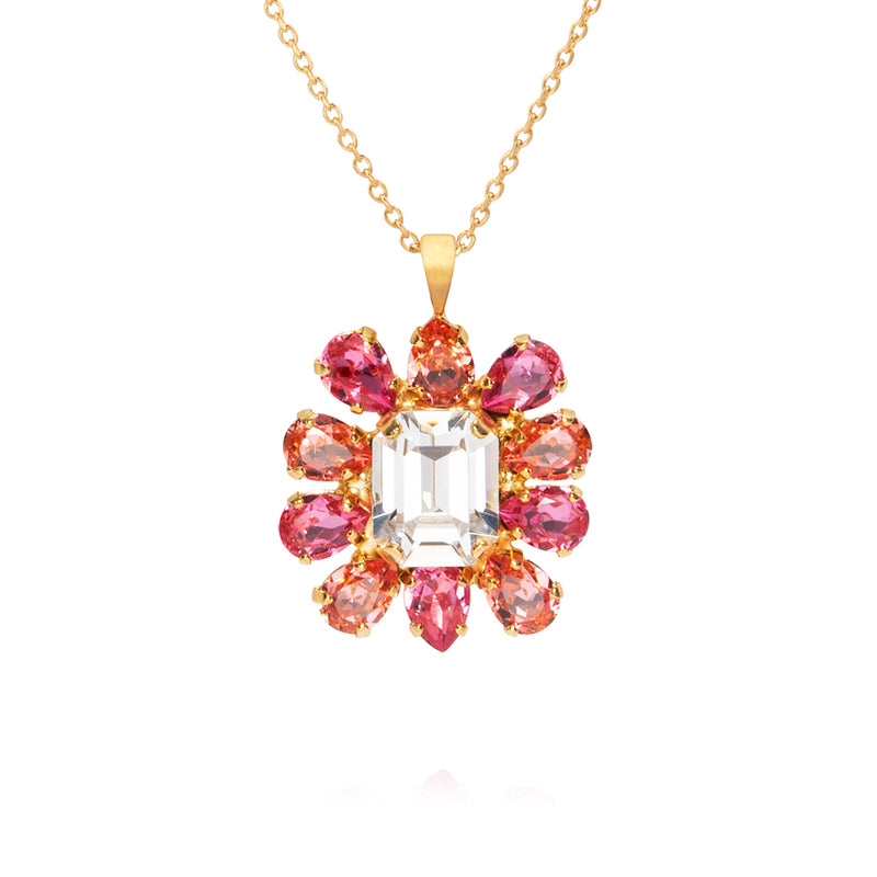 Peony Necklace Coral Combo
