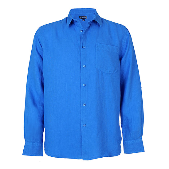 Caroubis Blue Linen Shirt