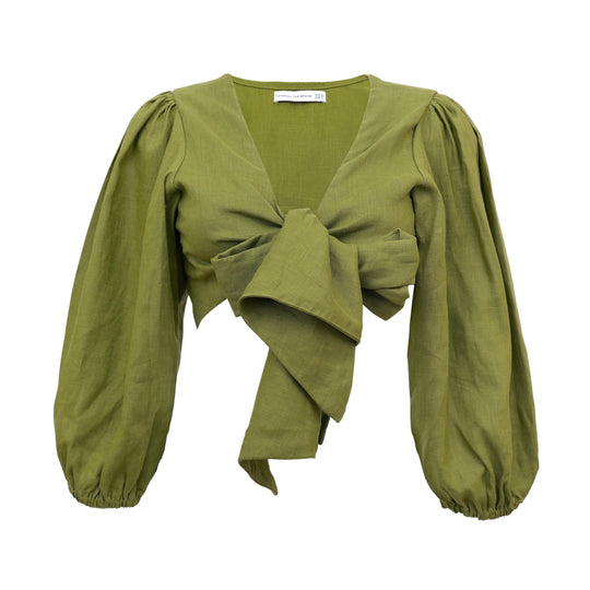Load image into Gallery viewer, Ce Soir Top Palm Green - Top
