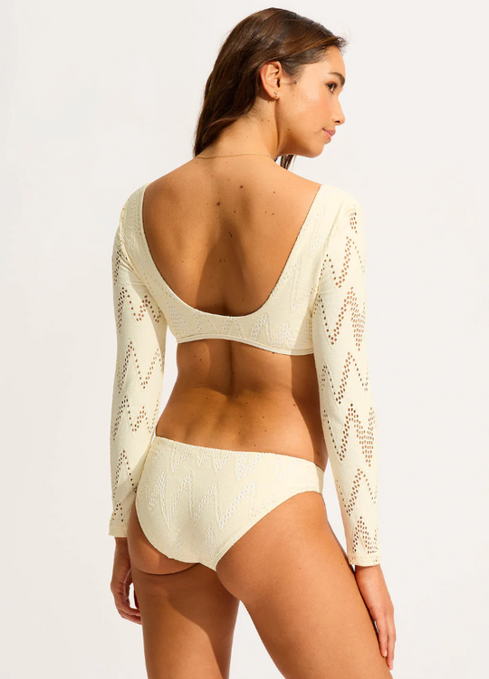 Load image into Gallery viewer, Chiara Hipster Pant Ecru - Bikini Bottom
