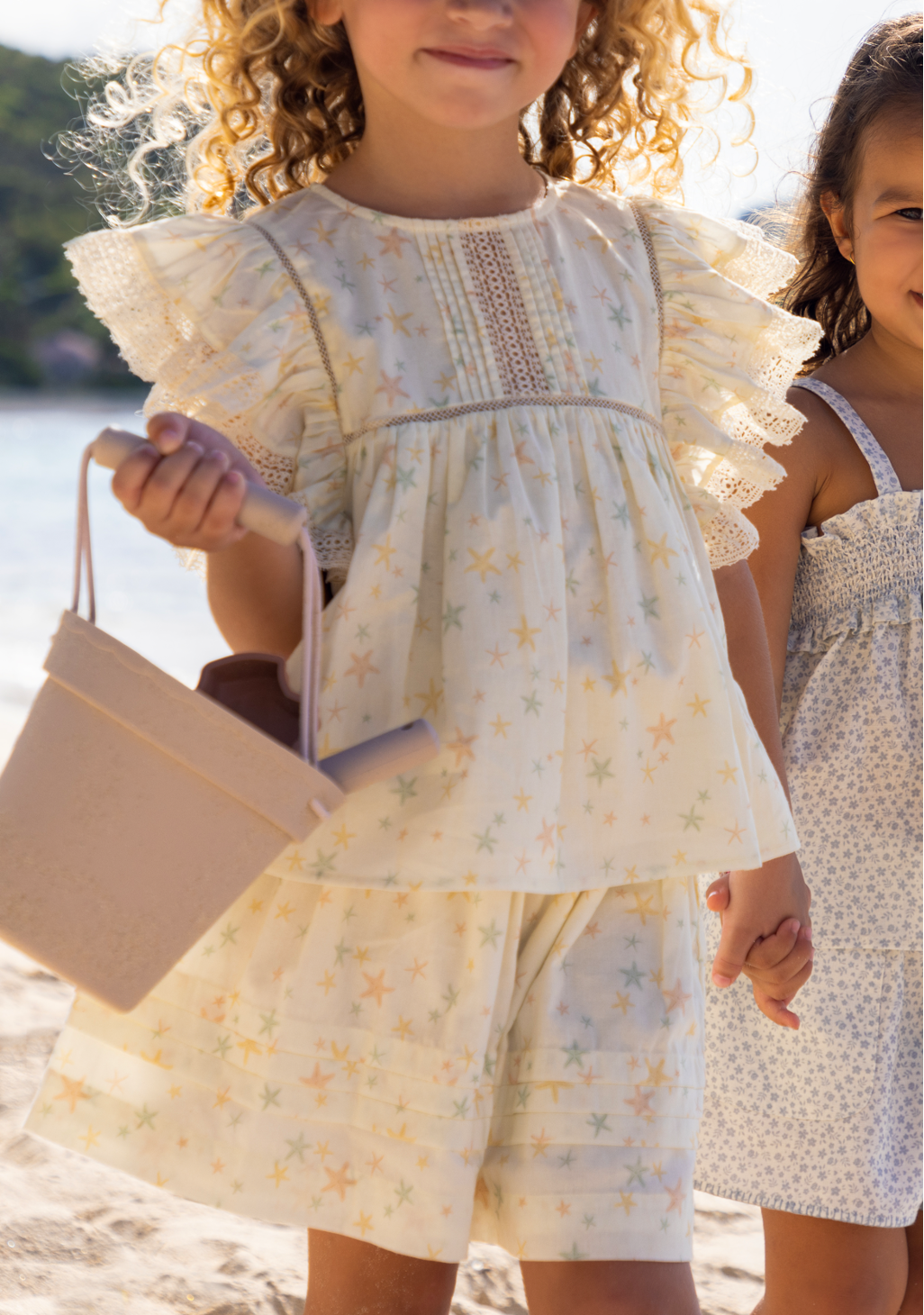 Load image into Gallery viewer, Charlie Blouse and Skirt Set Star Fish
