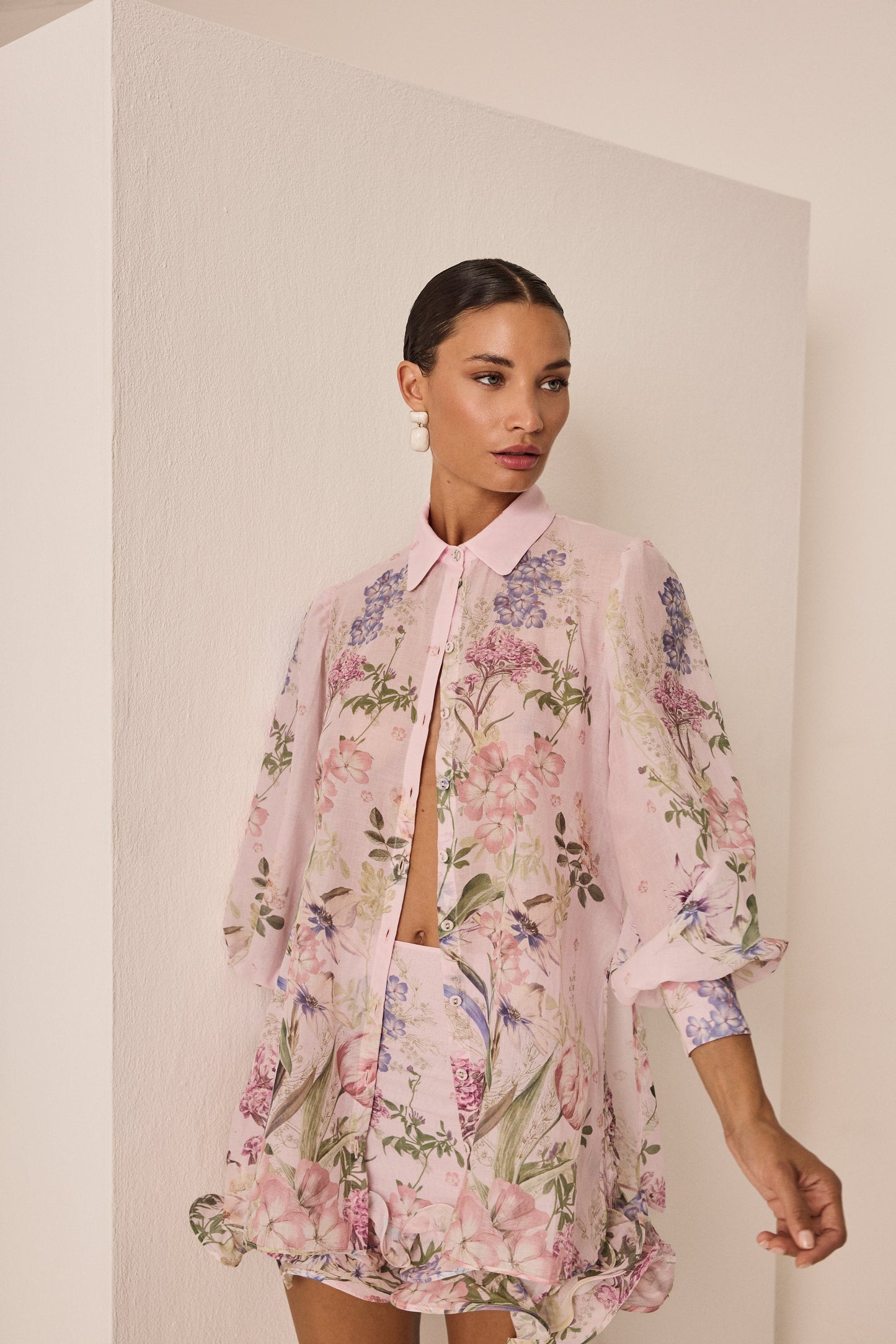 Load image into Gallery viewer, Pink Botanic Blouse Aster
