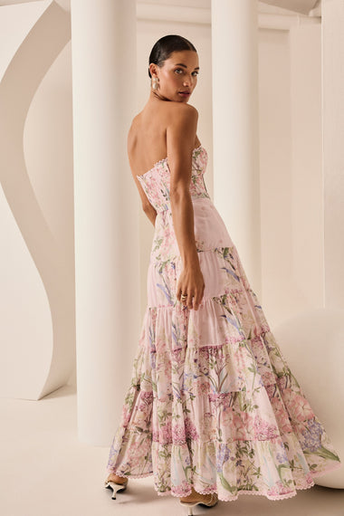Pink Botanic Long Dress Danny