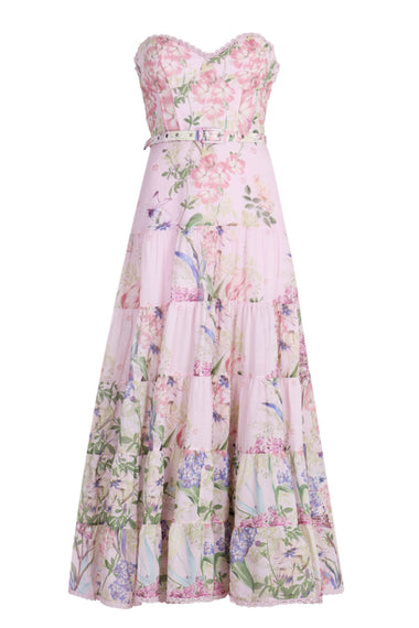 Pink Botanic Long Dress Danny