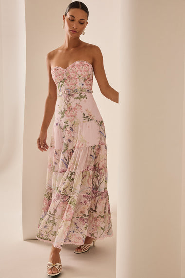 Pink Botanic Long Dress Danny