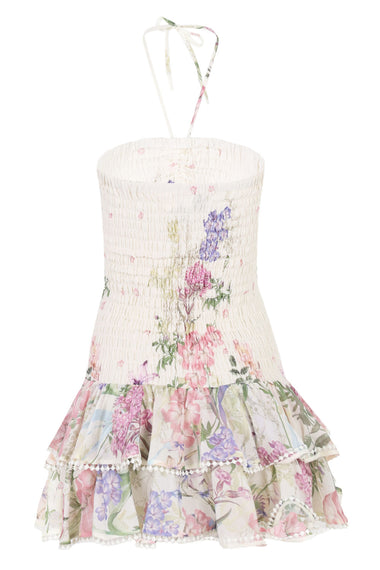 Cream Botanic Short Dress Cusia