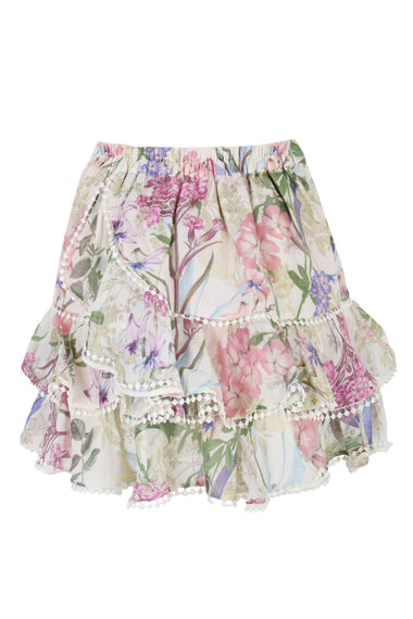 Cream Botanic Short Skirt Fera