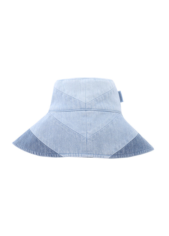 Chevron Denim Long Brim Hat