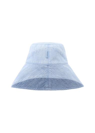 Chevron Denim Long Brim Hat - Hat