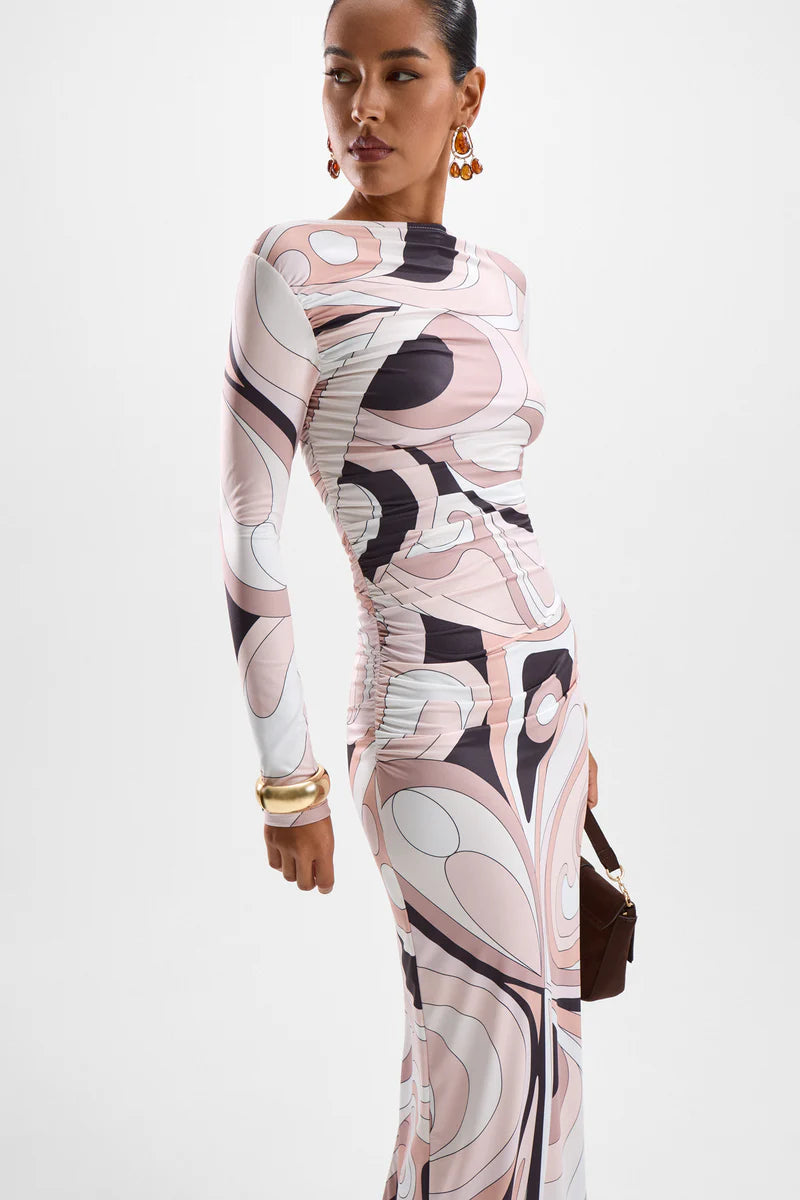 Load image into Gallery viewer, Empress Maxi Dress Mars Beige
