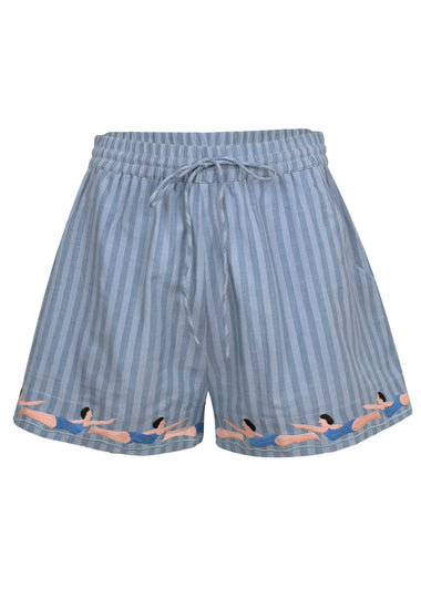 Blue Stripe Diver Short