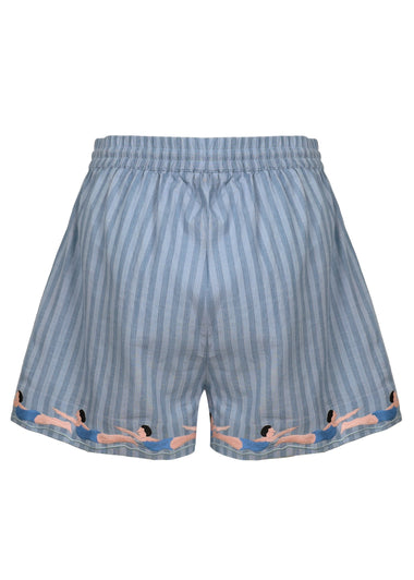 Blue Stripe Diver Short