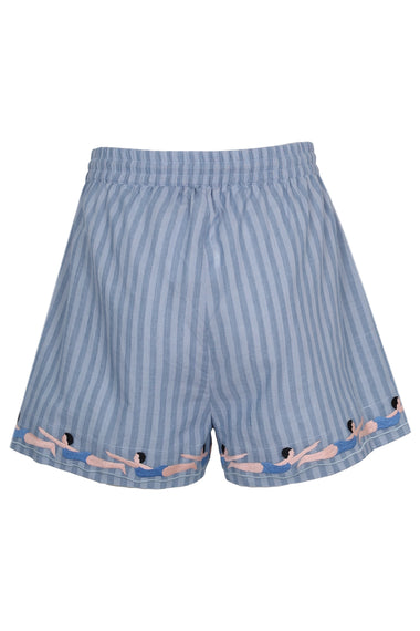 Blue Stripe Diver Set Linen